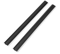 SEWOART Lot de 2 Lèvres de Pelle à Poussière en Plastique Noir, Bord de Pelle de Remplacement Léger Barre de Pression Souple pour Réparation Facile