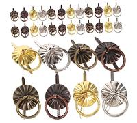 SEWOART Lot de 40 mini poignées de porte d'armoire - En métal vieilli - Avec anneau de porte - Mini boutons de tiroir