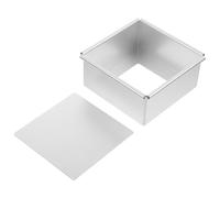 SEWOART Moule à Gâteau Carré et Facile à Nettoyer en Alliage D'aluminium avec Fond Amovible Détachable, Résistant Four pour Pâtisserie Maison et Boulangerie