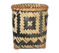 SEWOART Panier à Linge Ménager Corbeille à Papier Sécurisée en Bambou Tressé Naturel pour Décoration et Rangement la Maison