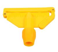 SEWOART Pince pour Tête de Balai de Rechange en Plastique Jaune | Fixation Facile, Maintien Stable Tête, Entretien Simple, Pièce Détachée pour Vadrouille