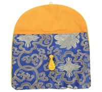 SEWOART Pochette en Brocart de Rangement Bleu et Organisation Capacité 900 Pages ou et Écritures Bouddhistes pour Livres de Musique pour École