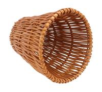 SEWOART Poubelle en Rotin Tissé, Corbeille Légère et Élégante pour Bureau | Osier et Rotin, Finition Lisse Polie, Style Simple et Chaleureux, pour Salon, Dortoir