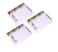 SEWOART Tableau de notes effaçable lot de 3 en plastique pour enseignement musical et pratique à domicile et en école