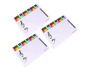 SEWOART Tableau de notes effaçable lot de 3 en plastique pour enseignement musical et pratique à domicile et en école