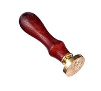 SEWOART Tampon de Cire Marron Motif Crâne pour Décoration Créative D'emballages, Sceau en Cuivre et Bois, pour Enveloppes et Invitations D'halloween