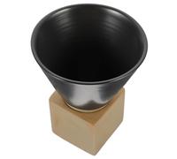 SEWOART Tasse à Café en Céramique Noire Vintage 200ml avec Design Élégant et Lignes Belles pour Café ou Thé Maison