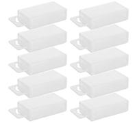 Sewroro 10 Pièces Coffret de Rangement Plastique Extensible | Boîte Réglable à Cloisons Internes, Couvercle Transparent, Format Compact, pour Transport et Empilage