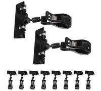 Sewroro 10 Pièces Porte-étiquette de Prix Clips pour Panneaux de Signalisation en Plastique Noir, Double Clip, Rotatif et Réglable, pour Présentoirs de Vente au Détail et Comptoirs
