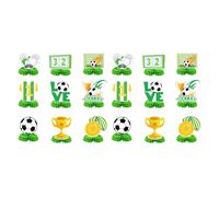 Sewroro 2 Ensembles Décoration de Football en Nid d'abeille Centres de Table Football Papier Montage Facile Nettoyage Facile Finition Vive pour Table Sports Bars et Événements de Jeu