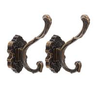 Sewroro 2 Pièces Crochet Mural Décoratif Vintage en Alliage D’aluminium | Style Ferme Rétro Classique, Fixation par Perçage, Porte Paquet et Serviettes, Entrée et Patio