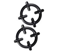 Sewroro 2 Pièces Support pour Casseroles en Fer Noir Stable et Structure Robuste pour Cuisinière à Gaz, Équilibrant Petites Casseroles, pour Maison et Café