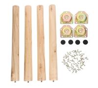 Sewroro 4 Ensembles Pieds de Meubles en Bois, pour Armoire et Banc | Bois, Surface Lisse sans Bavure, Usage Multiple, Forte Capacité de Charge, Pièces de Remplacement
