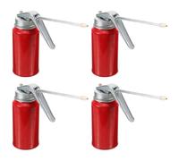 Sewroro 4 Pièces Bouteille D'huile Lubrifiante 200ml en Acier, Bec Long | Embout Réglable, Joint Étanche, Poignée Antidérapante, pour Chaînes Moto et Machines en Atelier