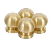 Sewroro 4 Pièces Pieds de Boîte en Laiton Poli de Boule, Rehausseurs Décoratifs pour Meubles et Boîtes à Bijoux, Support Stable et Affichage Sécurisé pour Décoration Intérieure