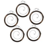Sewroro 5 Pièces Ressort de Démarreur de Tronçonneuse Marron en Acier | Kit de Remplacement pour Lanceur, Effort de Traction Réduit, Fiabilité Améliorée, Usage Atelier Garage