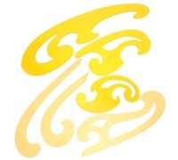 Sewroro 6 Pièces Ensemble de Règles de Couture Professionnelles en Plastique Jaune, Mesure Précise et Complète Confection de Vêtements Découpage