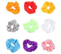 Sewroro 9 Pièces Anneaux Lumineux pour Cheveux LED en Tissu Doux sans Abîmer, Élastiques Brillants pour Filles et Femmes, pour Fêtes et Coiffures DIY Plusieurs styles