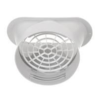 Sewroro Adaptateur D'échappement à Bouche Plate pour Accessoire Climatisation Mobile, Raccord en Plastique avec Grille, 1 Set pour Tuyau de Climatiseur