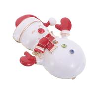 Sewroro Broche Bonhomme de Neige Mignon en Alliage, Bijoux Femme Hiver | Émail Blanc, Format 4, 00x3, 90x1, 80cm, pour Pull et Paquet, Noël