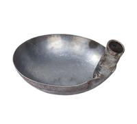 Sewroro Grosse Louche en Fer à Long Manche, Robuste pour Eau et Jardin | Usage Professionnel, Convient aux Fleurs et Travaux Industriels, Facile à Puiser, Réutilisable