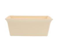 Sewroro Jardinière en Plastique Rectangulaire Petit Format Bac à Fleurs d'Intérieur et d'Extérieur Couleur Beige Crème Résistant aux Intempéries Balcon Terrasse ou Rebord de Fenêtre