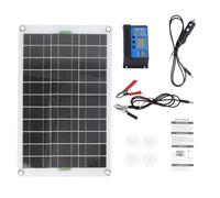 Sewroro Kit Panneau Solaire 300w Régulateur de Charge Fiable 12v, Panneau Solaire Flexible en Polyéthylène Étanche pour Recharge Batterie Portable en Extérieur
