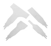 Sewroro Lames de Raclage en Acier Inoxydable Blanc, Lot de 4 Pièces, Outil Facile à Utiliser pour Nettoyage et Polissage du Ciment