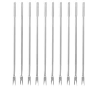 Sewroro Lot De 10 Fourchettes À Fruits De Mer En Acier Inoxydable À Crabe Et Fourchette À Noix Outil Multifonction Pour Ail Homard Crabe Réutilisable 16.00 cm