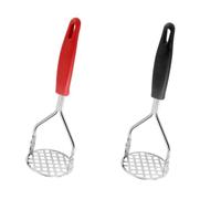 Sewroro Lot de 2 Presse-ail et Broyeur de Patates Douces en Métal Noir, Presse-purée Domestique Robuste pour Écraser Pommes de Terre Facilement Cuisine