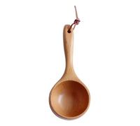 Sewroro Louche en Bois Multifonctionnelle 215X9X5 CM Pelle à Eau Profonde Manche en Bois Massif Accessoire Polyvalent pour Jardin Cuisine Surface Lisse et Imperméable