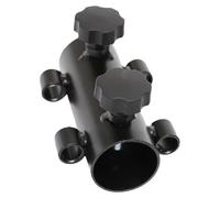 Sewroro Pied de Parasol D'été Portable en Fer Noir Structure Robuste, Support de Parasol de Terrasse Léger pour Plages et Auvents