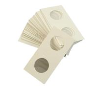 Sewroro Porte-pièces de Collection 200 Pièces Papier Pâte de Bois Ultra-épais, Film Transparent Haute Résistance, Rangement Sécurisé pour Pièces et Timbres Collection