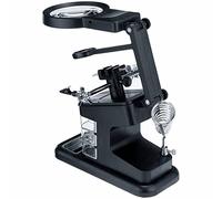 Sewroro Station Loupe Avec Led Pinces Pince à Ressort Et Support Réglable Lentilles Interchangeables Base Stable Pour Soudage Et Réparation