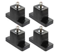 Sewroro Support Antivibratoire en Caoutchouc Noir pour Unité Extérieure de Climatiseur, Tapis Épais et Robuste 4pcs, Ambiance Estivale sans Vibration