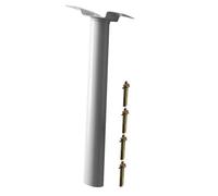 Sewroro Support de Lampe Solaire Extérieur en Métal Blanc, Résistant à Corrosion, Facile à Installer, pour Poteau de Lampadaire et Éclairage de Rue en Intérieur et Extérieur