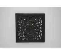 Sezam - Grille d'aération en fonte - 23 x 2 x 23 cm - Pour poêles en faïence, fours à bois et cheminées - Grille d'air pour four, conduit d'aération (noir)