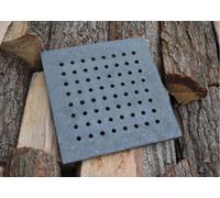 SEZAM Grille de cheminée avec des trous, de foyer, rectangulaire en fonte 29,5 x 29,5 cm