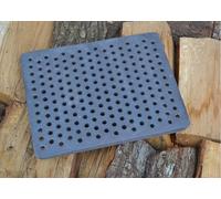 SEZAM Grille de cheminée avec des trous de foyer rectangulaire en fonte 31 5 x 23 cm