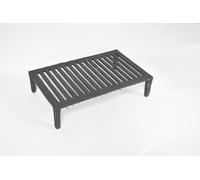 SEZAM Grille de cheminée, support en fonte, bois, charbon de bois, grille à charbon pour l'intérieur et l'extérieur, charge lourde, ouverture du feu, bois, grille de combustion, structure naturelle