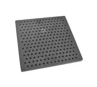 SEZAM Grille de four 31 x31 cm Fonte Grille en fonte avec trous Grille de cheminée carrée Grille de cendrier Poêle à bois Grille de plaque Grille de four Cheminée