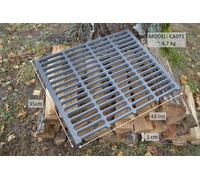 SEZAM Grille de four 43 x 35 cm Fonte Grille en fonte Grille de cheminée carrée Grille de cendrier Cheminée Grille de plaque Grille de four Cheminée Grille de barbecue BBQ
