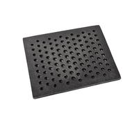 SEZAM Grille de four en fonte avec trous - Grille pour poêle, cheminée, foyer - Compatible avec poêle à bois - Dimensions : 25 x 19,5 cm