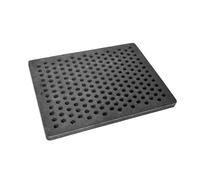 SEZAM Grille de four en fonte avec trous - Grille pour poêle, cheminée, foyer - Compatible avec poêle à bois - Dimensions : 32,5 x 25 cm