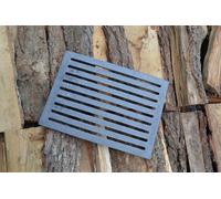 SEZAM - Grille de poêle 35 x 25,5 cm Grille en fonte Grille de cheminée carrée Grille de cendrier Poêle à bois Grille de plaque Grille de poêle Cheminée