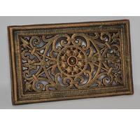 SEZAM OZ110 Grille d'aération en fonte, 23 x 2,5 x 14,5 cm, pour poêles en faïence, fours à bois et cheminées, grille d'air pour four, cuivre