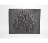 SEZAM plaque décorative en fonte pour habillage de cheminée Plaque de cheminée durable Plaque de four en fonte - 46 x 35 cm