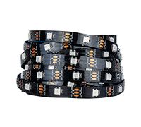 SEZO WS2812B ECO 5M 150LED DC5V Ruban LED Adressable Individuellement SMD5050 150 Pixels Dream Color Programmable Bande Lumineuse LED Flexible IP30 Non étanche PCB Noir (WS2812E)
