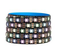 SEZO WS2812B ECO 5M 300LED DC5V Ruban LED Adressable Individuellement SMD5050 300 Pixels Dream Color Programmable Bande Lumineuse LED Flexible IP65 étanche PCB Noir (WS2812E)