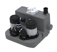 SFA - Sanicom 2 - Station Relevage Eaux Chaudes Jusqu'à 90 °C - Pour Usage Intensif - 2 Moteurs, 2 Pompes, 2 Cuves, 2 Entrées - Local Commercial - 59 x 48,9 x 40,2 cm - 1500W - Made In France